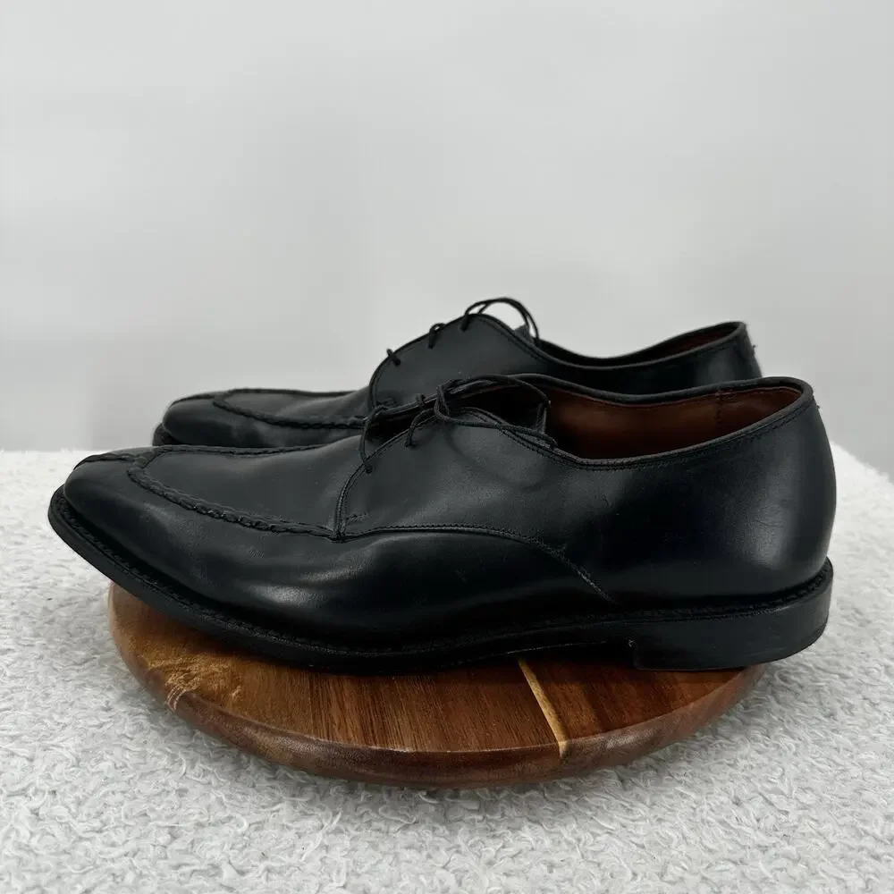 Allen Edmonds Parkway Leather Shoe Mens‎ 10 D Black Leather Lace up Split Toe